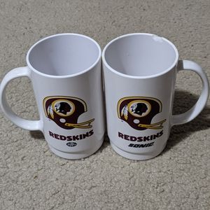 Vintage 80s Sonic Redskin's Dr Pepper Cups